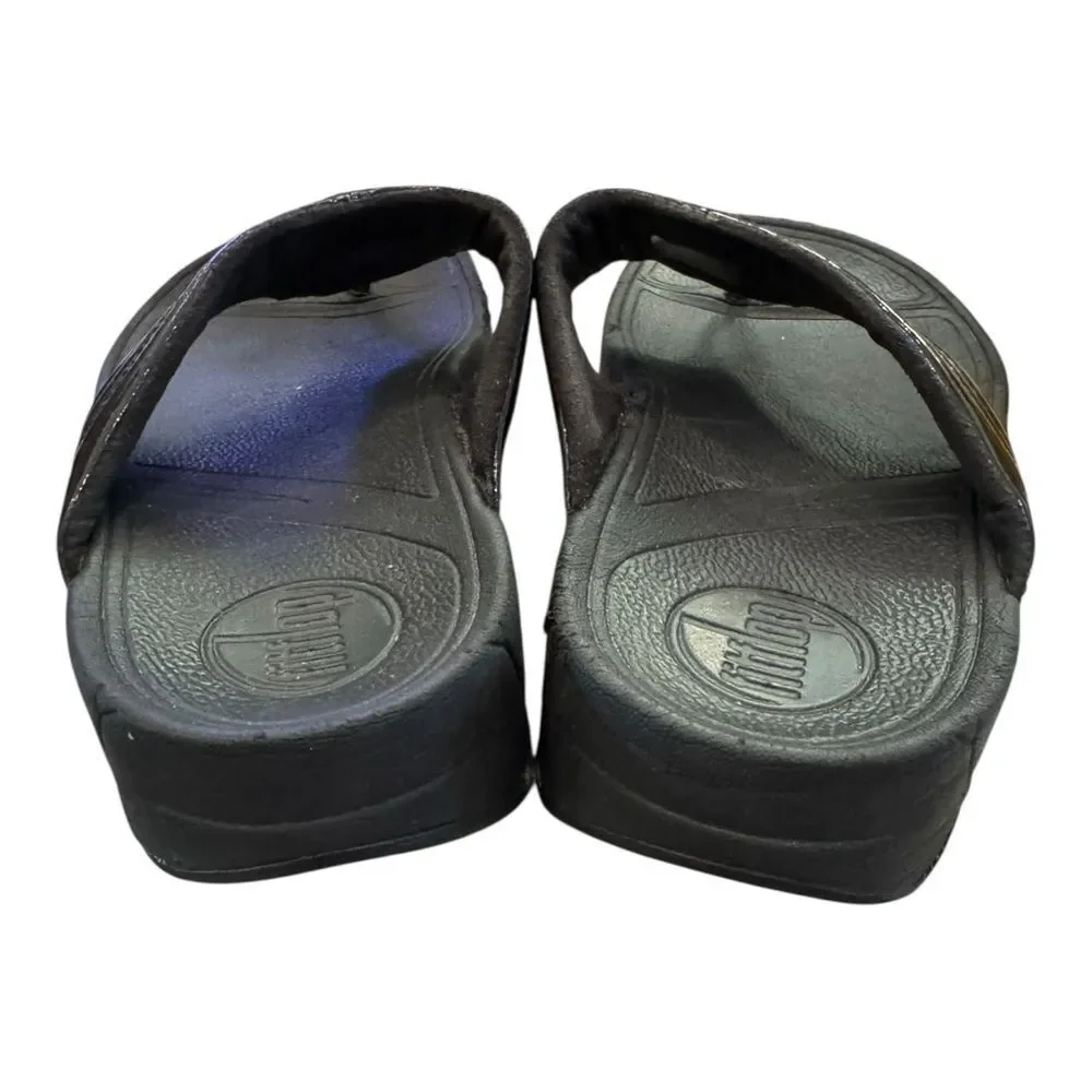 FitFlop Walkstar 3 SN 029-001 Black Comfort Flip Flop Sandals 5
